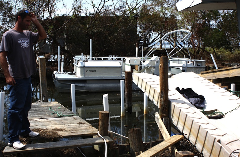 Nags Head was right in Hurricane Irene\'s path.  Photo: Mickey McCarthy.